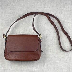 Fossil Brown Leather Crossbody Bag